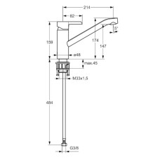 Смеситель для кухни Hansa Pinto 45082203