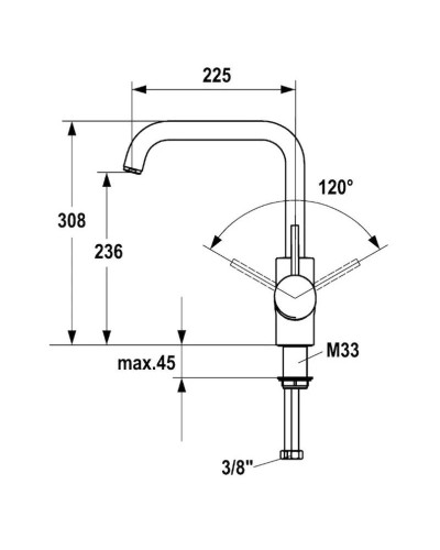 Смеситель для кухни Hansa Cusine 54902203