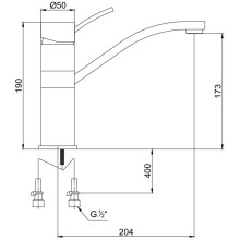 Смеситель для кухни Timo Berta 0303FN black