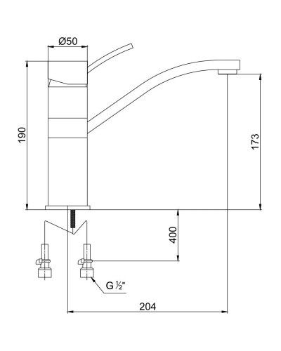 Смеситель для кухни Timo Berta 0303FN black