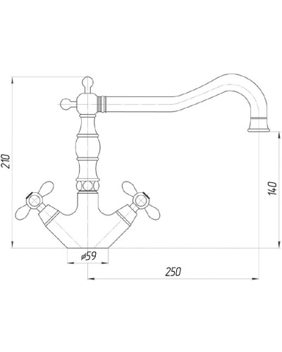 Смеситель для кухни Migliore Princeton Plus ML.CUC-8051.CR