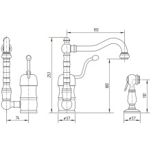 Смеситель для кухни Migliore Queen Nostalgia ML.CUC-468.RA