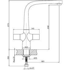 Смеситель для кухни Orange Kristi M33-001cr