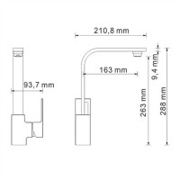 Смеситель для кухни WasserKRAFT Alme 1507 Хром