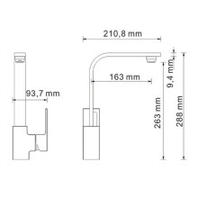 Смеситель для кухни WasserKRAFT Alme 1507 Хром