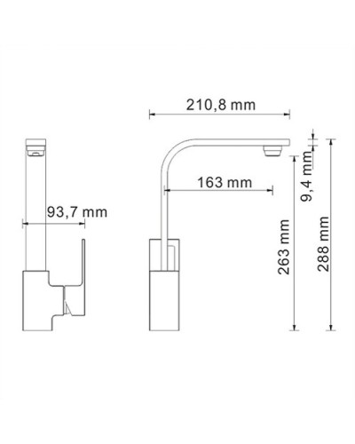 Смеситель для кухни WasserKRAFT Alme 1507 Хром