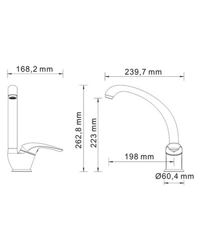 Смеситель для кухни WasserKRAFT Rossel 2807 Хром