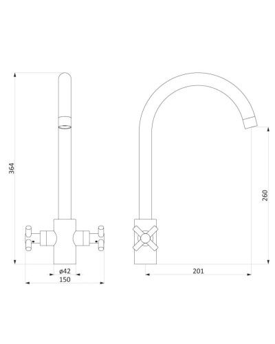 Смеситель для кухни Damixa Neo Classic 280000000
