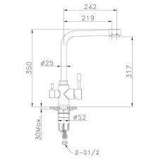 Смеситель для кухни Lemark Expert LM5060S Хром матовый