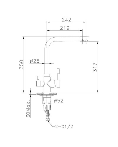 Смеситель для кухни Lemark Expert LM5060S Хром матовый