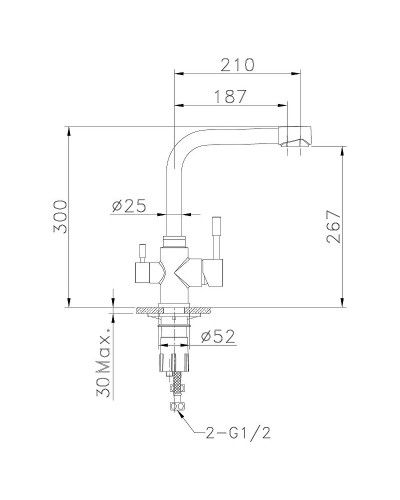 Смеситель для кухни Lemark Expert LM5061S Хром матовый