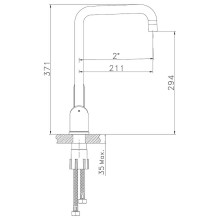 Смеситель для кухни Lemark Expert LM5073S Хром матовый