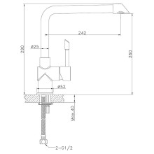 Смеситель для кухни Lemark Expert LM5074S Хром матовый