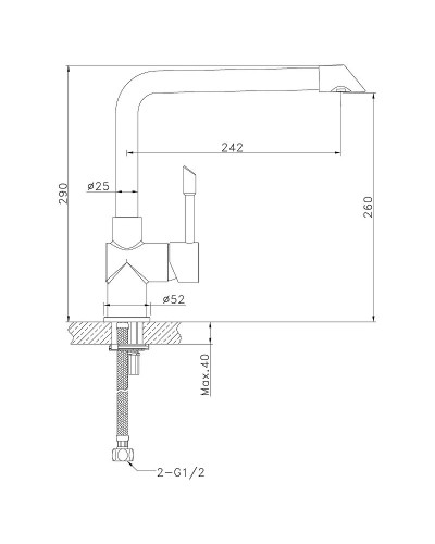 Смеситель для кухни Lemark Expert LM5074S Хром матовый
