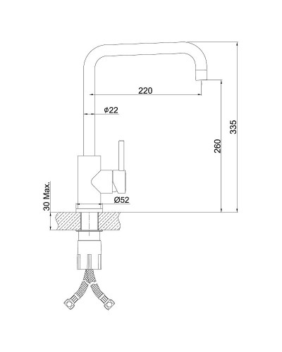Смеситель для кухни Lemark Expert LM5077S Хром матовый