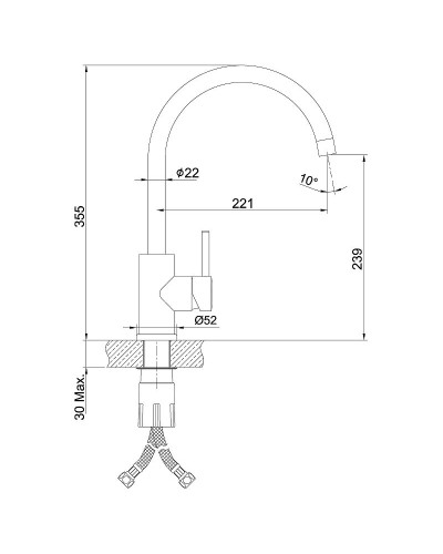 Смеситель для кухни Lemark Expert LM5078S Хром матовый