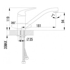 Смеситель для кухни Lemark Plus Advance LM1204C Хром