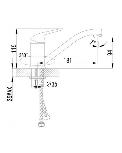 Смеситель для кухни Lemark Plus Advance LM1204C Хром