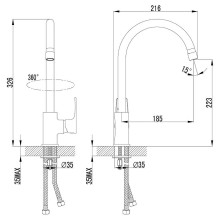 Смеситель для кухни Lemark Plus Factor LM1605C Хром