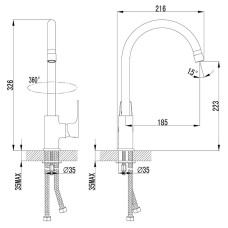 Смеситель для кухни Lemark Plus Factor LM1605C Хром