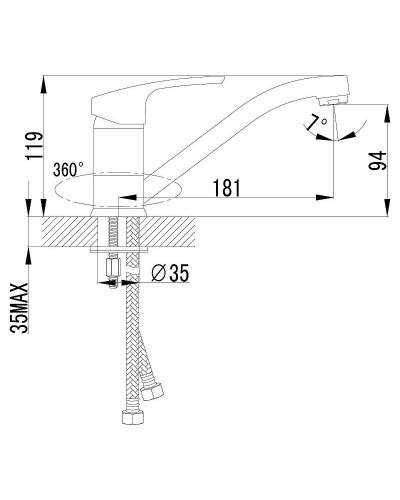 Смеситель для кухни Lemark Plus Shape LM1704C Хром