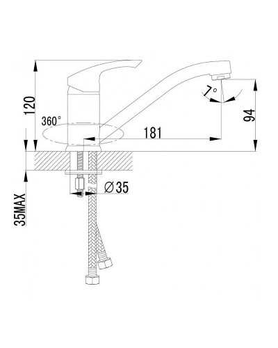 Смеситель для кухни Lemark Plus Strike LM1104C Хром