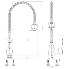 Смеситель для кухни Rossinka T T40-26 Хром