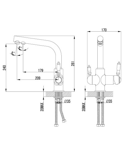 Смеситель для кухни Lemark Villa LM4861B Бронза