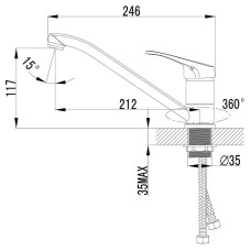 Смеситель для кухни Lemark Partner LM6554C Хром