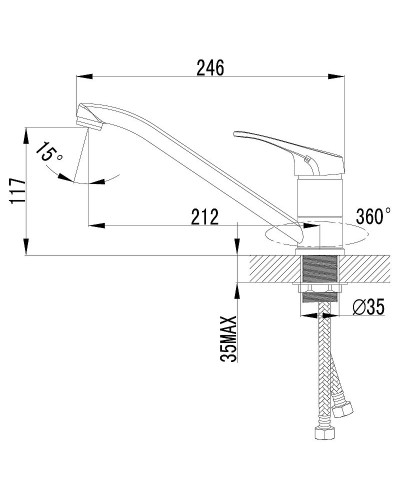 Смеситель для кухни Lemark Partner LM6554C Хром