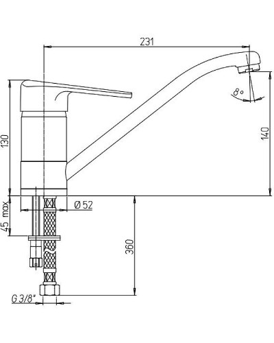 Смеситель для кухни Paini Cooper 80CR583KM Хром