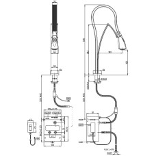 Смеситель для кухни Paini Hybrid HKPW557YOSIKKM Никель Черный