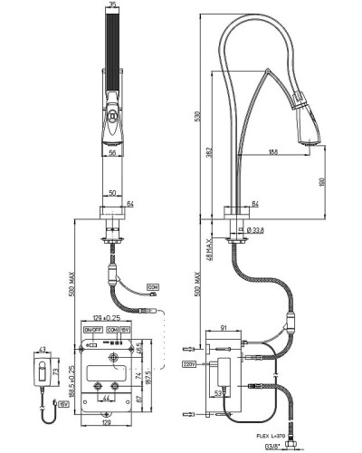 Смеситель для кухни Paini Hybrid HKPW557YOSIKKM Никель Черный