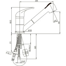 Смеситель для кухни Paini Creta 42CR568LMKM Хром