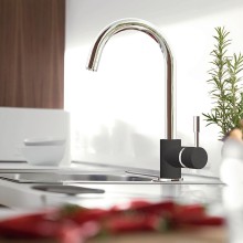 Смеситель для кухни Paini Cox 78H4572CRL2LMKM Хром Черный