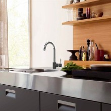 Смеситель для кухни Paini Cox 78H4572CRL2LMKM Хром Черный