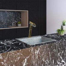 Смеситель для кухни Paini Morgana 73OP579VRKM Золото Стекло