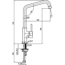 Смеситель для кухни Paini IXA1572SKM Сталь
