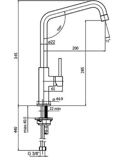 Смеситель для кухни Paini IXA1572SKM Сталь