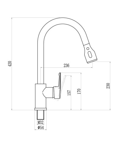 Смеситель для кухни Savol 28 S-002801H
