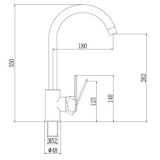 Смеситель для кухни Savol 300 S-600306