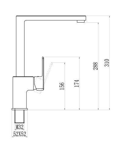 Смеситель для кухни Savol 700 S-600706F