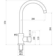 Смеситель для кухни Savol 304 SUS3002S