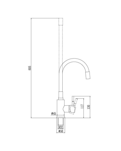 Смеситель для кухни Savol 304 SUS6002-02