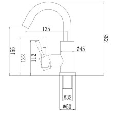 Смеситель для кухни Savol 304 S-SUS8002