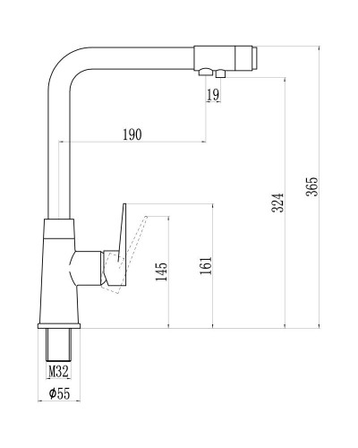 Смеситель для кухни с подключением к фильтру Savol S-1804C