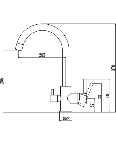 Смеситель для кухни с подключением к фильтру Savol S-L1802
