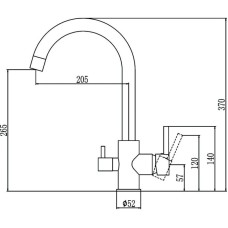 Смеситель для кухни с подключением к фильтру Savol S-L1802C