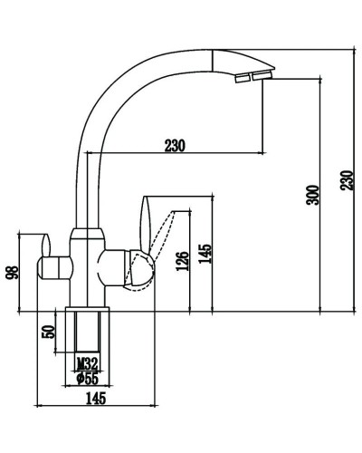 Смеситель для кухни с подключением к фильтру Savol S-L1699H