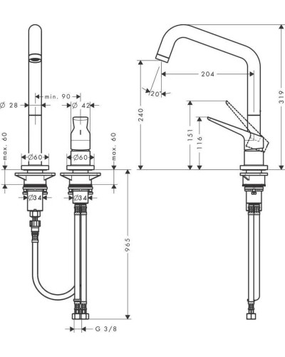 Смеситель для кухни Axor Citterio M 34823000